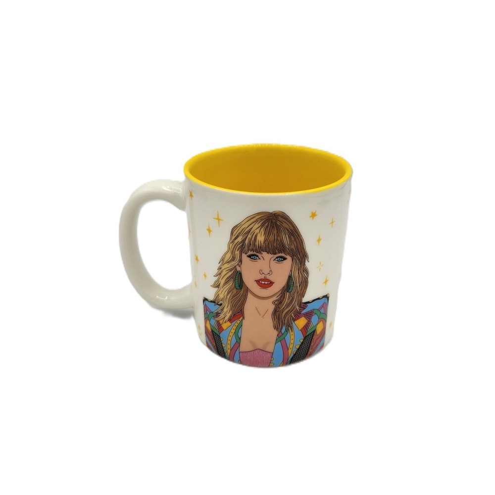 The Found Taylor Swift Coffee Mug 12oz Cup Starburst Merch‎ Ceramic Yellow White